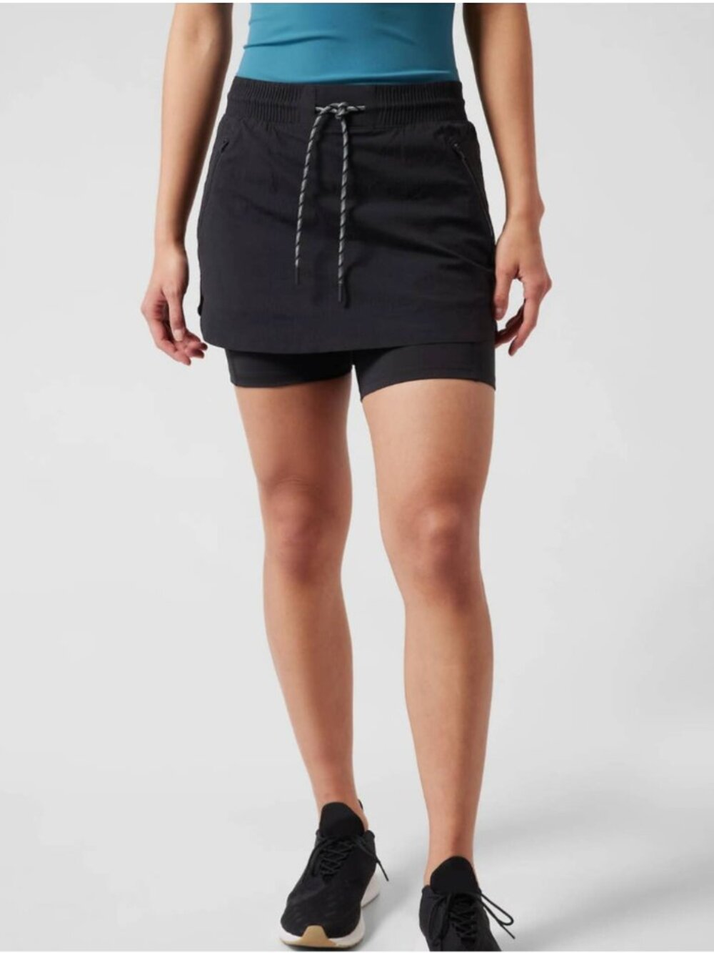 ATHLETA Women's EUC Trekkie Skort/Skirt #798604 Black | Size 10